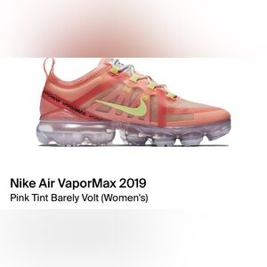 Nike Air VaporMax 2019 Pink Tint Barely Volt (Women's) Sneakers